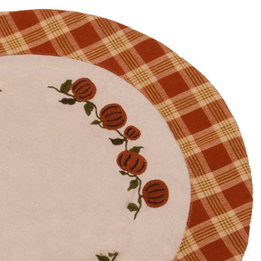 Little Pumpkin Vine Candle Mat Osenburg Burnt Orange Set Of Two CMGD0057 - The Fox Decor